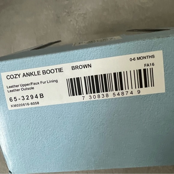 🆕 Robeez Cozy Ankle Bootie Suede Leather Soft Soles Crib Shoe 0-6 mo / Us 1-2 - Picture 9 of 11